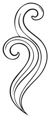 Fototapeta premium Elegant Swirls and Curls Black and White Line Art Decoration Element