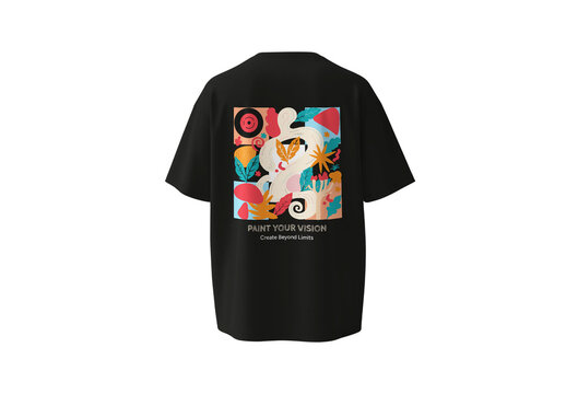 Creative Abstract Drop Shoulder T Shirt Design