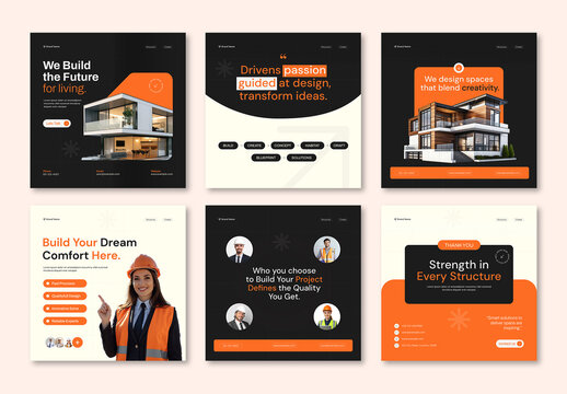 Architecture Social Media Post Banner Layout