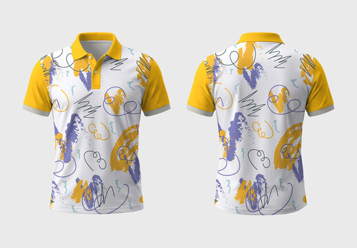 Abstract Pattern Polo T Shirt Design