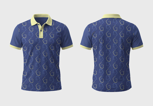 Minimal Abstract Polo T Shirt Design
