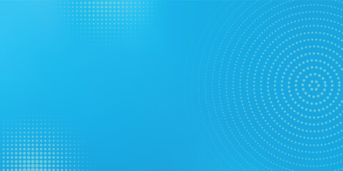 Obraz premium Halftone dots on blue background. Comic pop art style blank layout. Template design for comic book, presentation, sale or web banner. Vector illustration,eps10