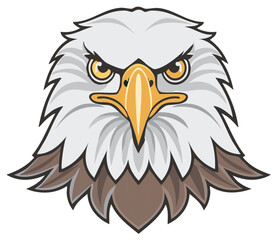 Obraz premium Majestic Eagle Head Illustration Symbol of Power and Freedom Bird of Prey Mascot Design Graphic Element Animal Emblem Vector Design
