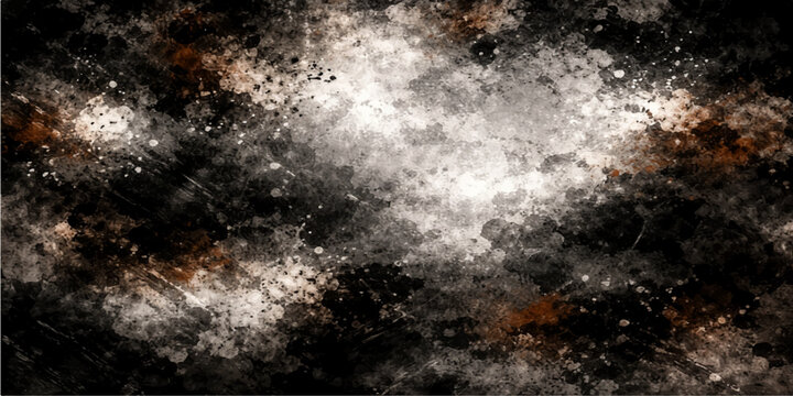 A dark abstract background featuring a misty black and white texture with swirling smoke and storm clouds that create a dramatic nature pattern