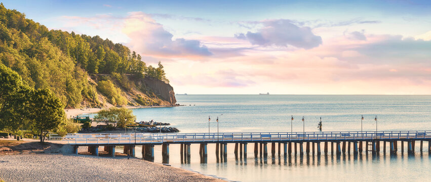 Gdynia Orlowo View at sunrise sunset