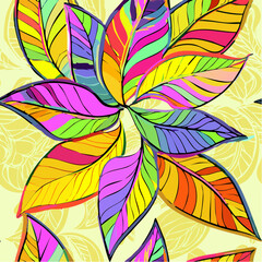 Fototapeta premium pattern with leaves