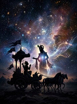 Krishna Reveals Universal Truths to Arjuna Before War