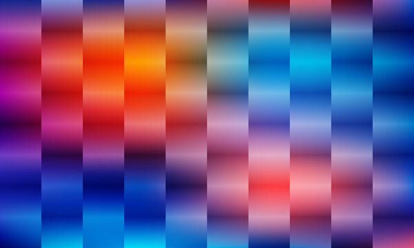 Vibrant abstract geometric background with colorful vertical columns and digital mosaic gradient effect