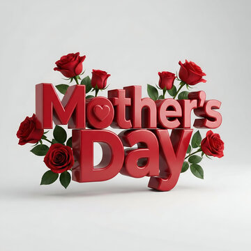 Mother Day roses romantic typography design Mother Day floral roses greeting Card Design