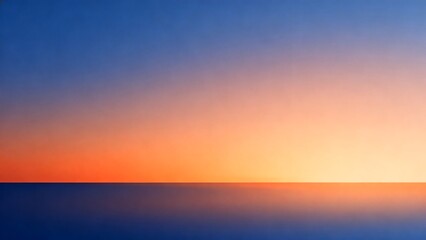 Fototapeta premium Colorful sky over calm water horizon