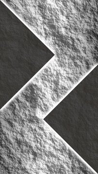 Modern Vertical Abstract Zigzag Stone Background with Silver Texture, 4K seamless loop