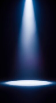 Spotlight shining down on empty stage