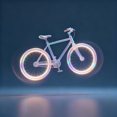 Fototapeta premium Iridescent Glow Bicycle