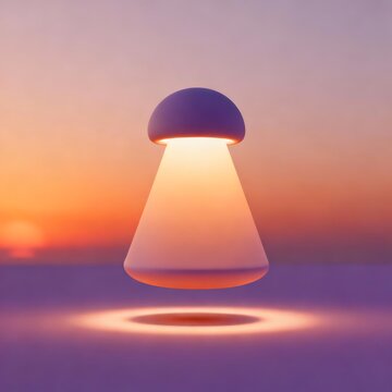 Floating Halo Lamp: Sunset Gradient Edition