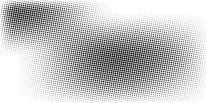 Pixelated bitmap gradient texture. Black and white dither pattern background. Abstract glitchy pattern. Wide raster backdrop.