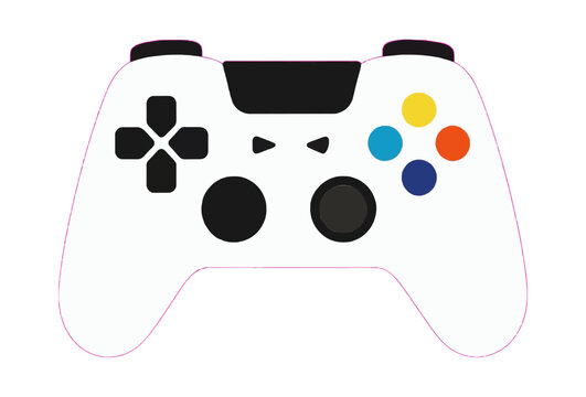 Colorful Video Game Controller Vector Icon Design for Gaming App