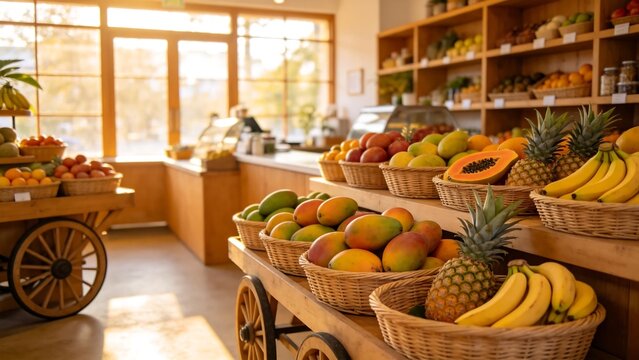 Fruit display in a market