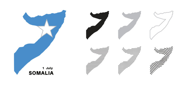 Set of isolated somalia maps. somalia flag overlaid with flag proportions. Maps and traveling around the world