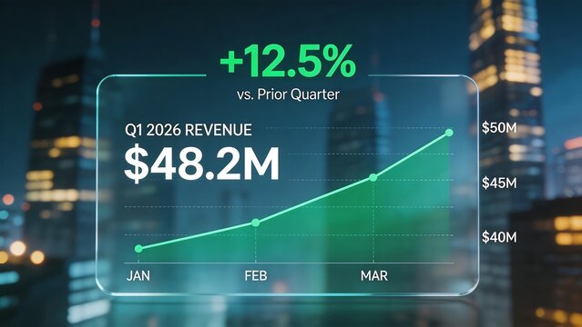Revenue growth chart for Q1 2026