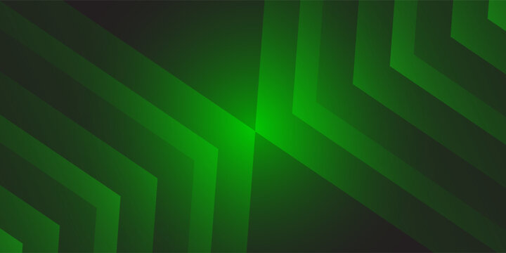Green neon glowing arrows technology abstract background. Futuristic laser graphic vector design