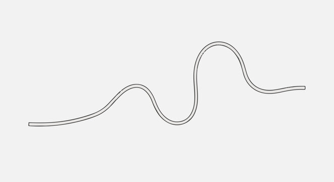 Stylized line drawing of a roller coaster track on a plain background