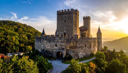 Obraz premium Castle at Sunset. (2)