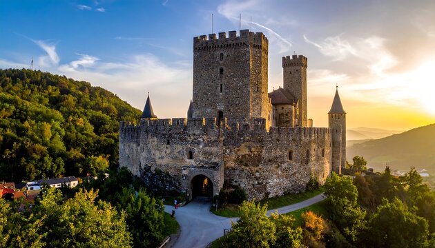 Castle at Sunset. (2)