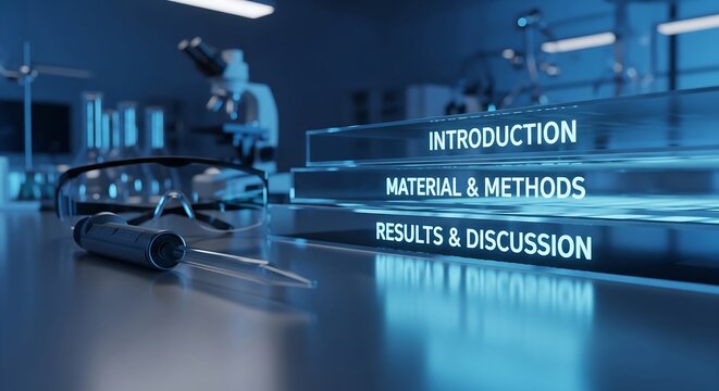 Scientific poster sections introduction methods results and discussion on digital screen