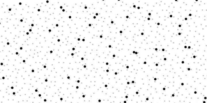 Seamless polka dot pattern. Vector pattern with black circles on white background.