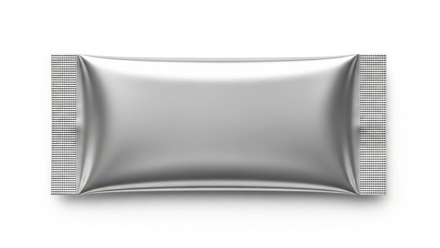 Empty metallic snack packet