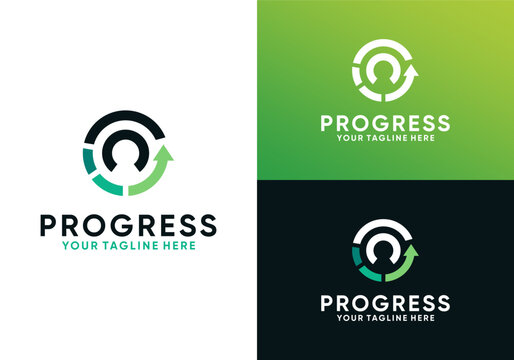 Human growth progress logo design. Vector graphic icon of human and arrow logo design. Symbol for growing progress in business investment, marketing, finance, and management companies.