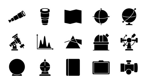science icons vector pack on white background
