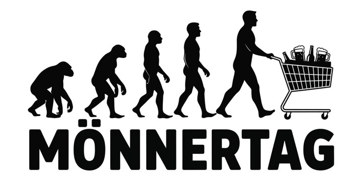 Evolution of man to shopper a humorous take on modern masculinity