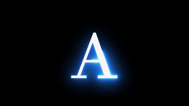creative A to H letters animation
