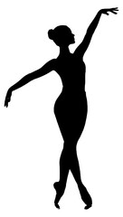 Ballerina silhouette dance pose © Elena