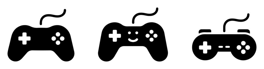 game controller joystick icon set for gaming © vectomix