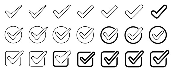 check mark icon collection © vectomix