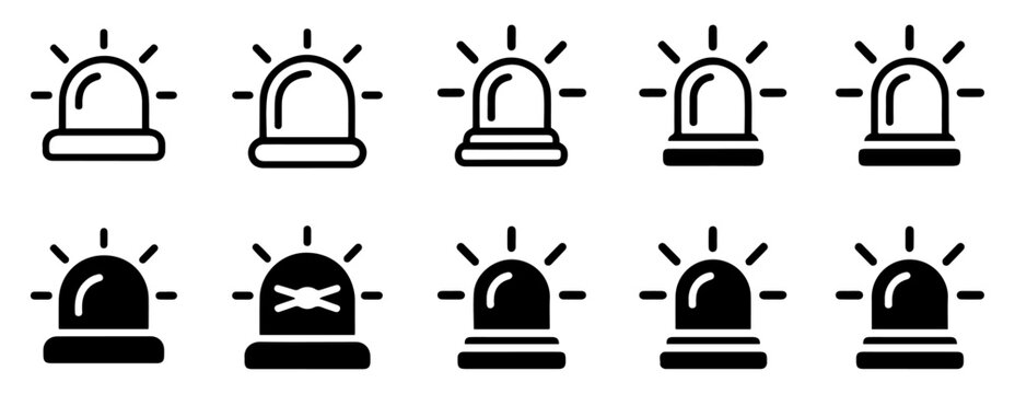 siren alarm icon collection