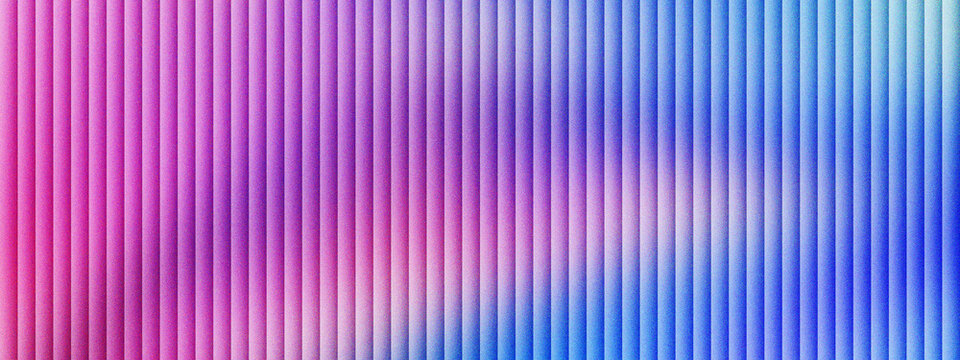 Abstract holographic vertical stripes background, vibrant pink and blue gradient texture with rhythmic parallel lines, modern colorful pattern for digital wallpaper and creative web design.