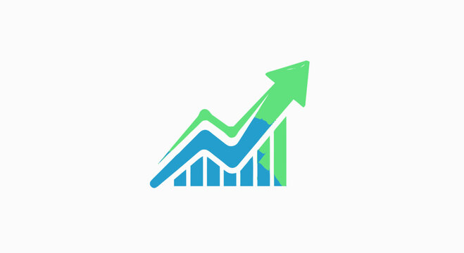 Green Arrow Graph Chart Increase.
