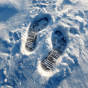 footprints in snow