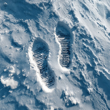 footprints in snow