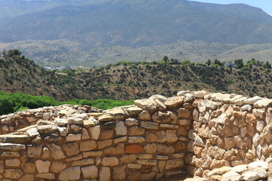Tuzigoot National Monument operated by US National Park Service. The Ancient Indian ruins are located in central Arizona. The site was built by Sinagua people between 1000 and 1400 AD.