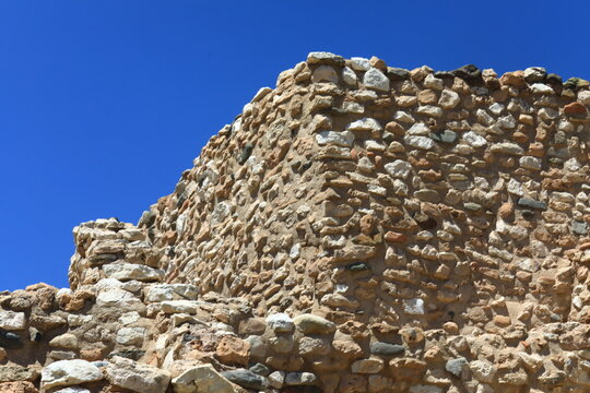 Tuzigoot National Monument operated by US National Park Service. The Ancient Indian ruins are located in central Arizona. The site was built by Sinagua people between 1000 and 1400 AD.