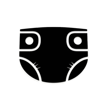 Black and white abstract face mask.