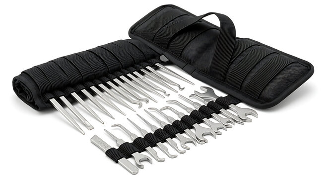 Professional Stainless Steel Dent Repair Tool Kit isolated on white background