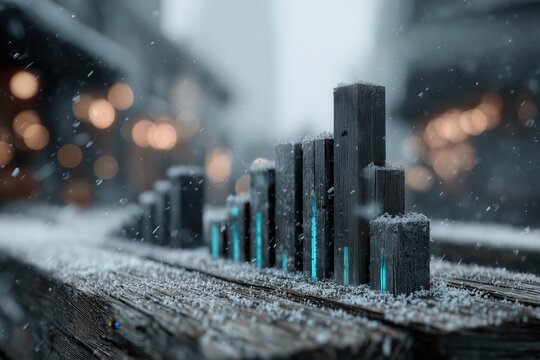 Bar Chart 3D Icon Phonk Aesthetic