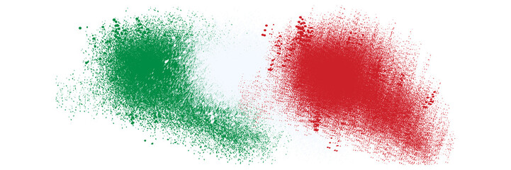 Italy Flag Color Burst Spray Paint Texture Green White Red, Powder Background, Isolated Transparent PNG © oy