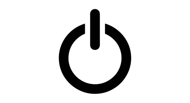Vector illustration of power button icon vector illustration on a transparent background
