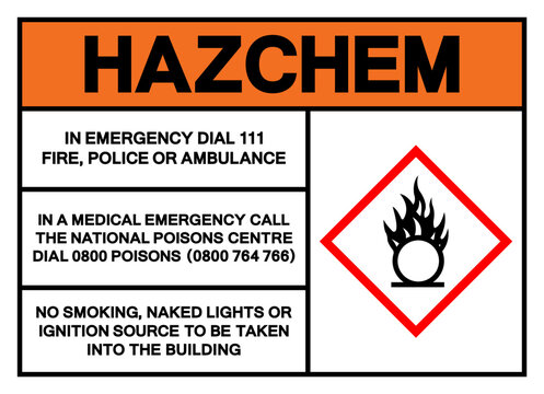 Hazard Chemical Oxidizer Hazard Symbol Sign, Vector Illustration, Isolate On White Background, Label .EPS10